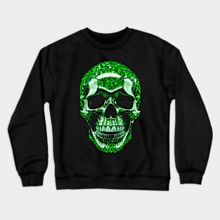 Diamond Skull | Luxury Skull | Green Skull | Wealth Skull Crewneck Sweatshirt